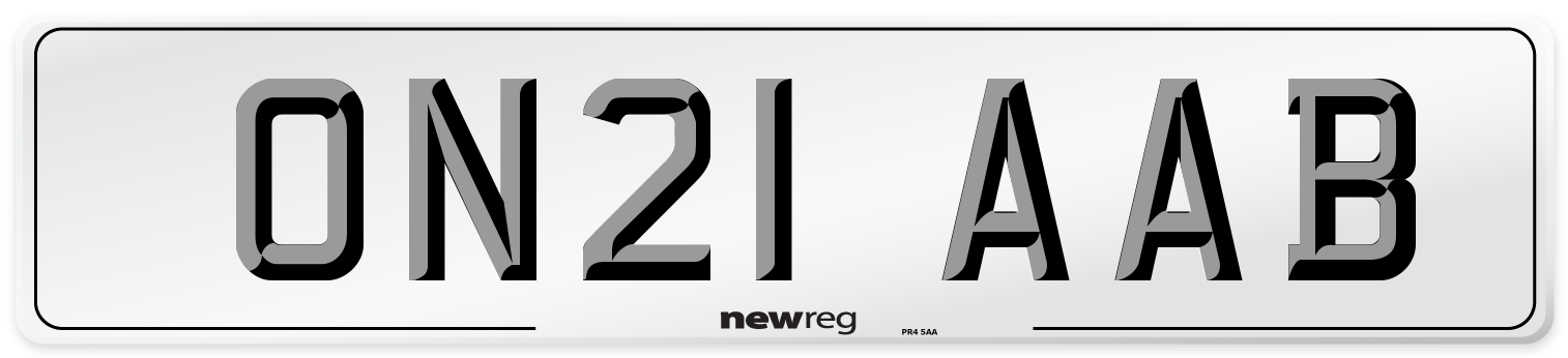 ON21 AAB Number Plate from New Reg